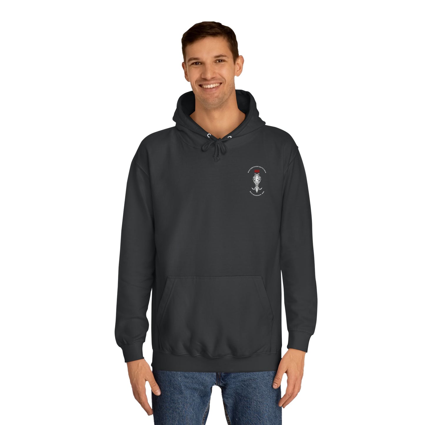 Unisex College Hoodie with Edgy Design - Perfect for Students, Unique Gift for Graduates, Casual Wear, College Spirit, Streetwear