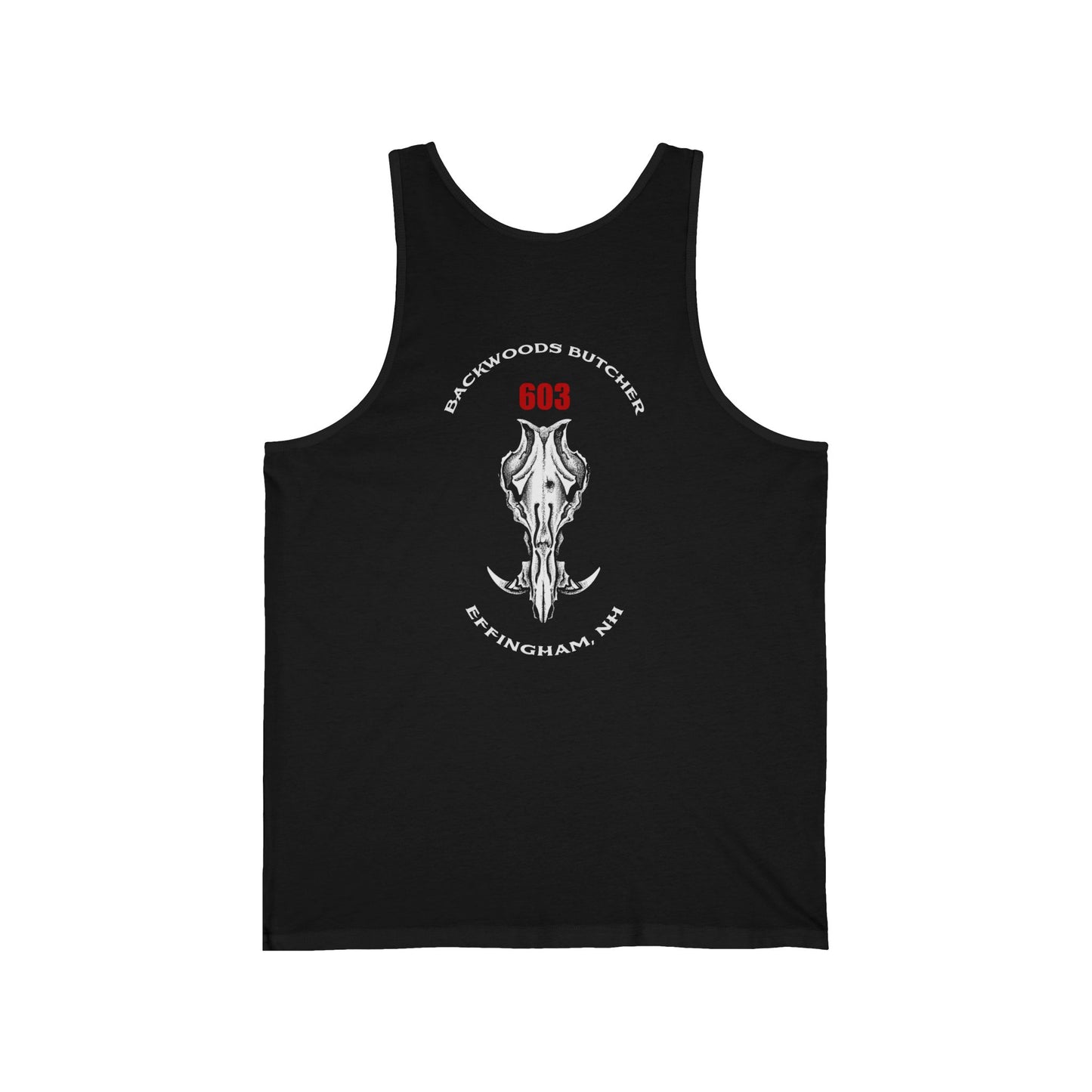 Unisex Jersey Tank - Backwoods Butcher Design for Outdoors Lovers