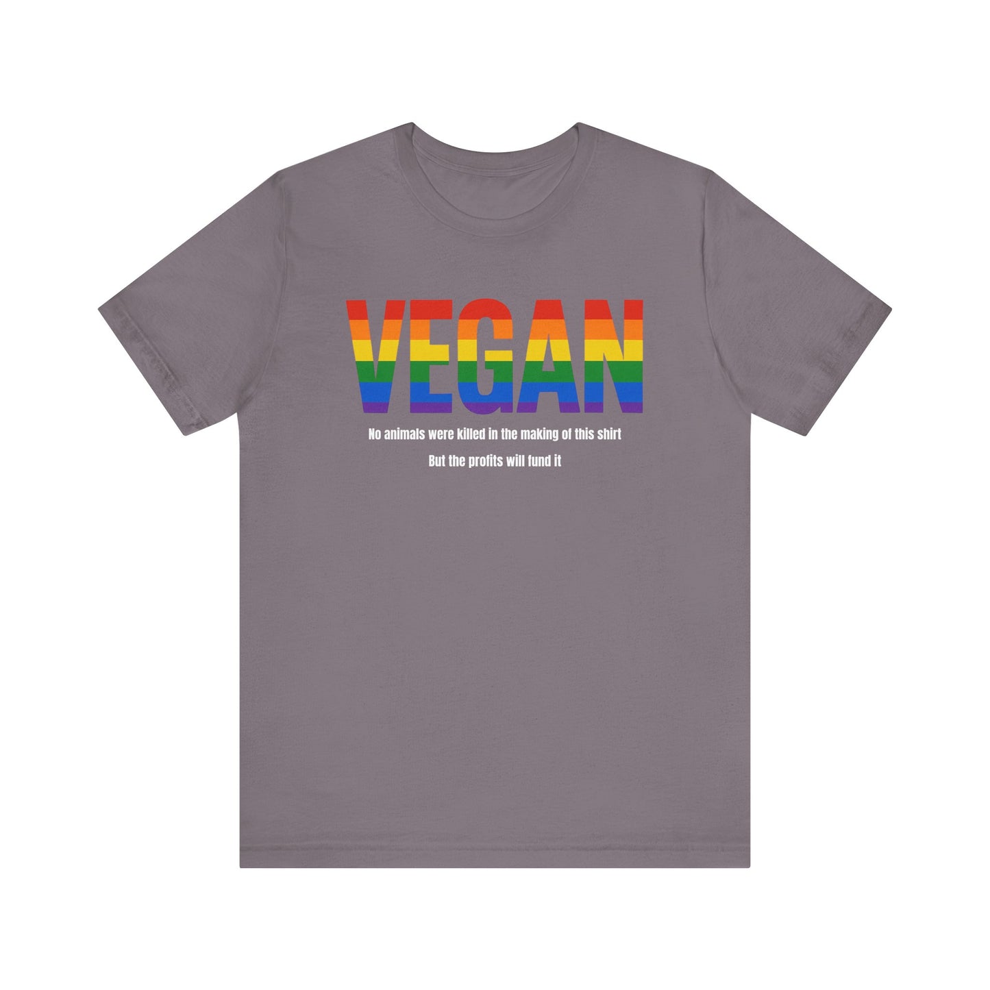 Pride Vegan T-Shirt, Unisex Tee for LGBTQ+ Supporters, Eco-Friendly Casual Wear, Vegan Awareness Apparel, Perfect for Pride Month