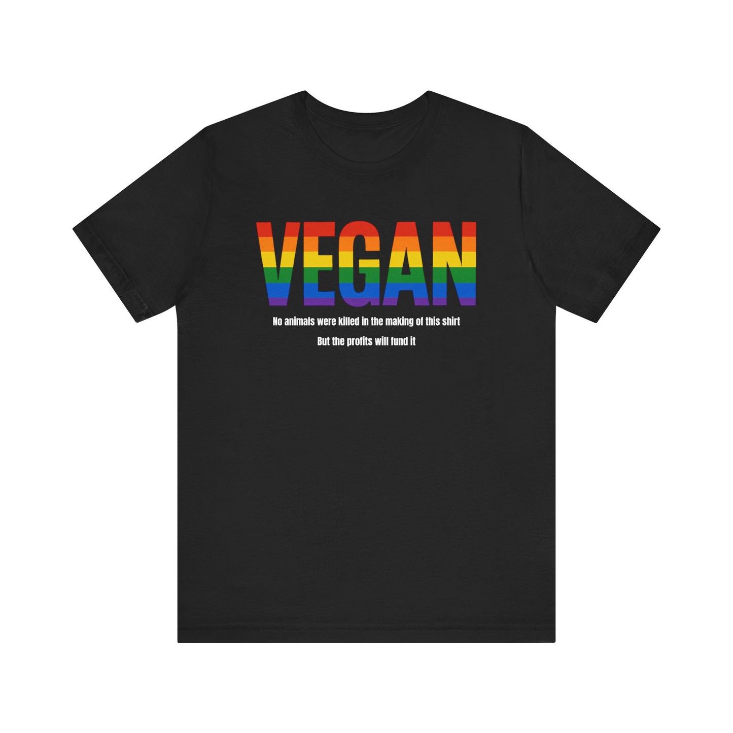 Pride Vegan T-Shirt, Unisex Tee for LGBTQ+ Supporters, Eco-Friendly Casual Wear, Vegan Awareness Apparel, Perfect for Pride Month