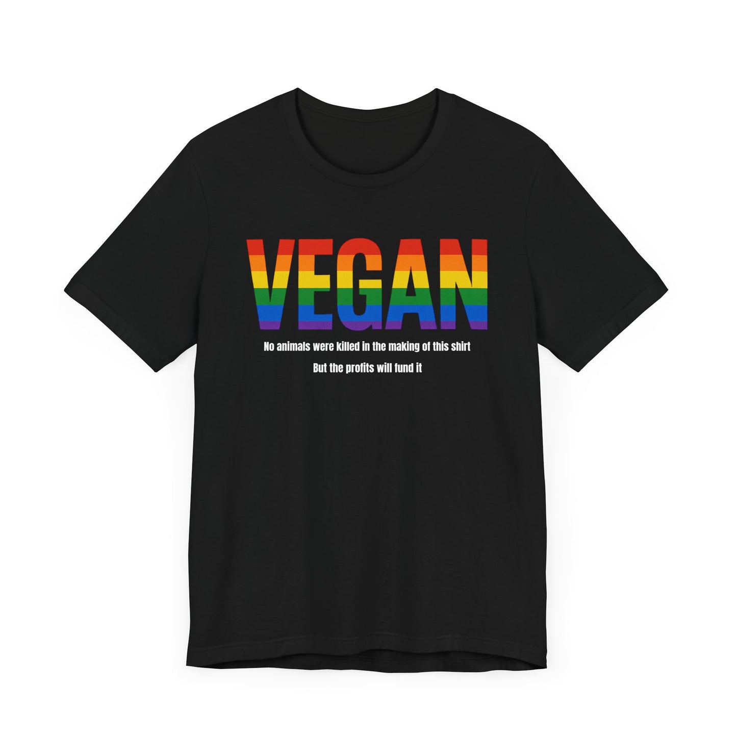 Pride Vegan T-Shirt, Unisex Tee for LGBTQ+ Supporters, Eco-Friendly Casual Wear, Vegan Awareness Apparel, Perfect for Pride Month