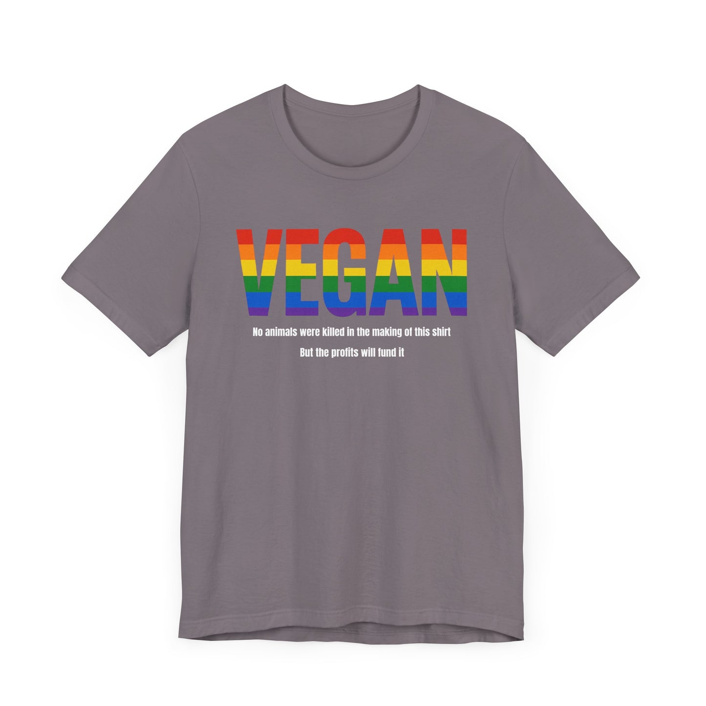 Pride Vegan T-Shirt, Unisex Tee for LGBTQ+ Supporters, Eco-Friendly Casual Wear, Vegan Awareness Apparel, Perfect for Pride Month